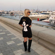 Load image into Gallery viewer, Kai wears Good AF / Bad AF Bamboo T-shirt / Dress / Sleepwear - Bold Clothing - Unique Bamboo Clothing & Streetwear | #sayitinbold @boldornaked shop online at www.boldornaked.com
