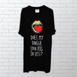 Load image into Gallery viewer, Does my tongue look big in this? Bamboo T-shirt / Dress / Sleepwear - Bold Clothing - Unique Bamboo Clothing & Streetwear | #sayitinbold @boldornaked shop online at www.boldornaked.com
