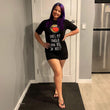 Load image into Gallery viewer, Briar wears Bold's "Does my tongue look big in this?" Bamboo T-shirt / Dress / Sleepwear - Bold Clothing - Unique Bamboo Clothing & Streetwear | #sayitinbold @boldornaked shop online at www.boldornaked.com
