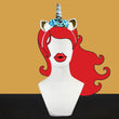 Load image into Gallery viewer, Blue Unicorn Headbands for Girls | #BeBold | Bold Clothing & Headwear