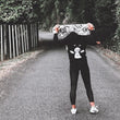 Load image into Gallery viewer, Kate skateboards in NZ wearing Bold's Angel / Devil - Good AF / Bad AF Sequin Hoodie - Bold Clothing & Headwear - #sayitinbold | Bold Clothing | www.boldornaked.com