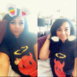 Load image into Gallery viewer, Nitu wears Bold's Good AF / Bad AF Bamboo T-shirt / Dress / Sleepwear - at home in London, UK - Bold Clothing - Unique Bamboo Clothing & Streetwear | #sayitinbold @boldornaked shop online at www.boldornaked.com