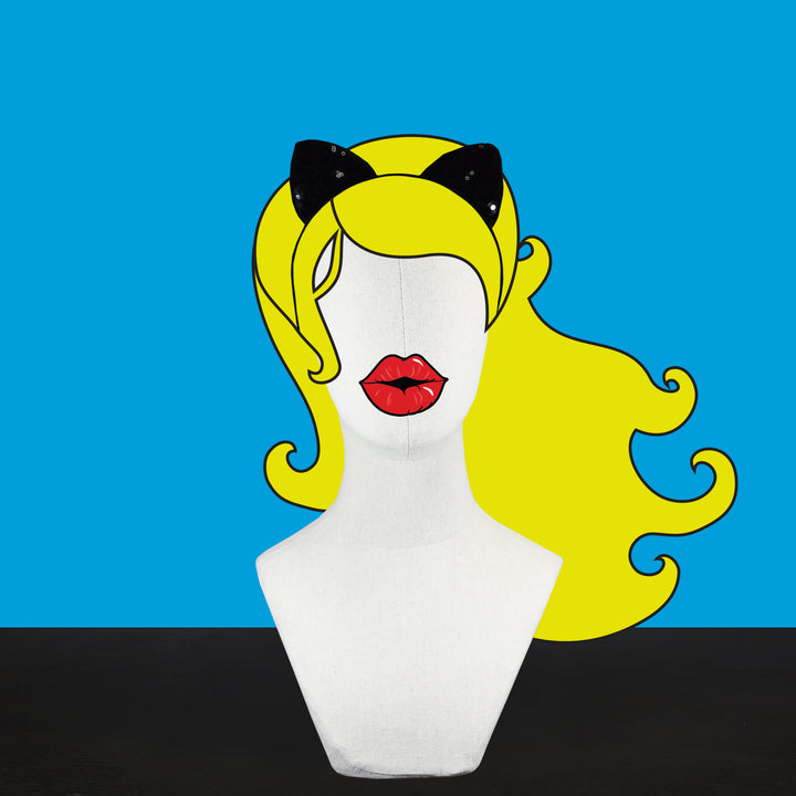 Black Sparkly Kitten Headbands for Girls & Women | #BeBold | Bold Clothing & Headwear