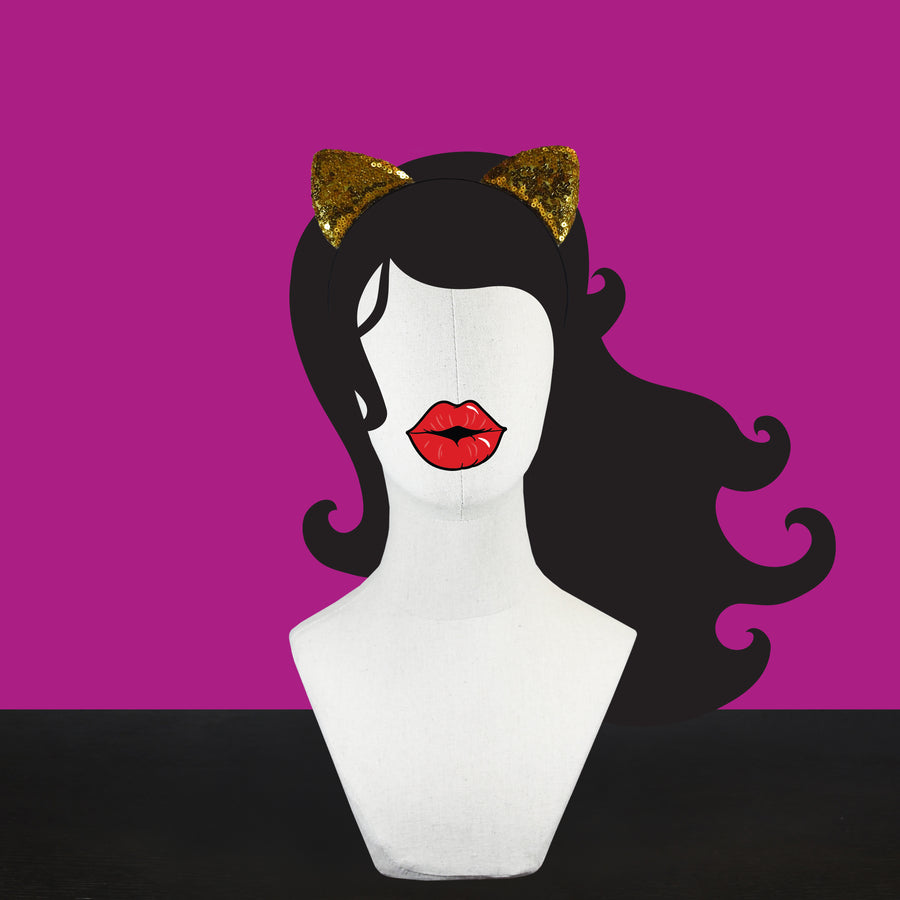 Gold Kitten Headbands for Girls & Women | #BeBold | Bold Clothing & Headwear