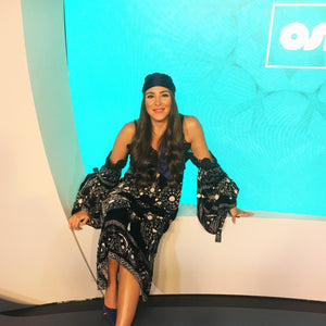 Habiba Basiony wears Bold's Dream Lover Headwear on the OSN TV show Spotlight | Bold Clothing - Unique Bamboo Clothing & Streetwear | #sayitinbold @boldornaked shop online at www.boldornaked.com