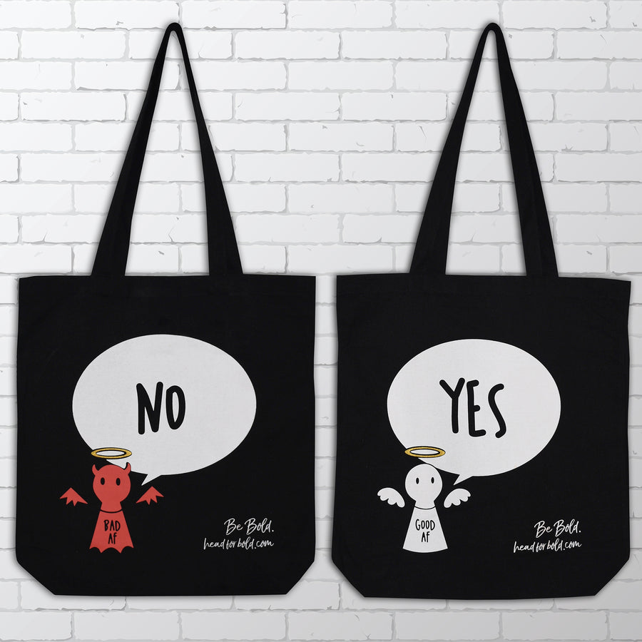 YES / NO Reusable Canvas Tote - #Bagsy | Bold Clothing & Headwear #sayitinbold | Bold Clothing | www.boldornaked.com