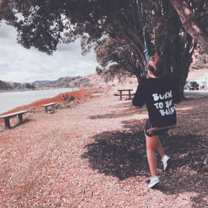 Kate Swings in our Born to be Bold Sequin Hoodie -  Bold Clothing - Unique Bamboo Clothing & Streetwear | #sayitinbold @boldornaked shop online at www.boldornaked.com